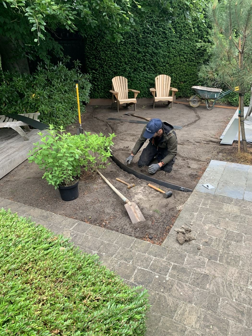 Tuin voor de renovatie